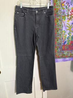 Anne Klein AK Jeans Black Bootcut Jeans Sophisticate Modern Boot Size 12